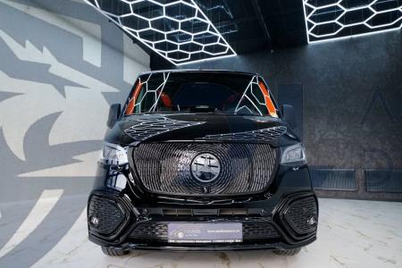 Photo Mercedes Benz Sprinter W907 W910 Full Body Kit Sport Front Bumper Tuning 2018-2025 (With Parking Sensor) | DL Auto Design
