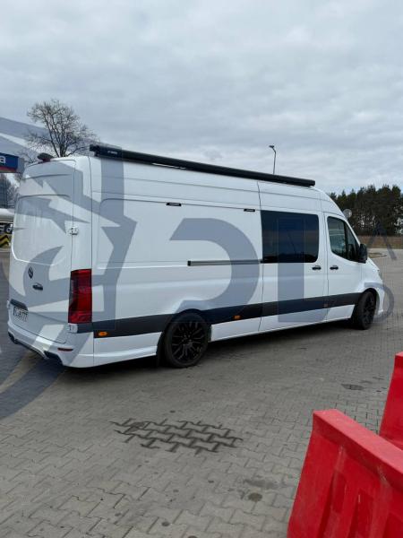 Photo Mercedes Benz Sprinter W907 W910 Full Body Kit Sport Front Bumper Tuning 2018-2025 (With Parking Sensor) | DL Auto Design