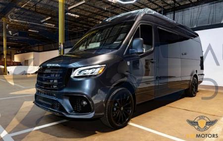 Photo Mercedes Benz Sprinter W907 W910 Full Body Kit Sport Front Bumper Tuning 2018-2025 (With Parking Sensor) | DL Auto Design