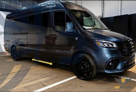 Photo Mercedes Benz Sprinter W907 W910 Full Body Kit Sport Front Bumper Tuning 2018-2025 (With Parking Sensor) | DL Auto Design