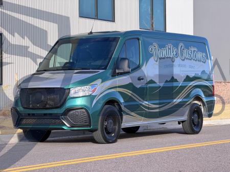 Photo Mercedes Benz Sprinter W907 W910 Full Body Kit Sport Front Bumper Tuning 2018-2025 (With Parking Sensor) | DL Auto Design