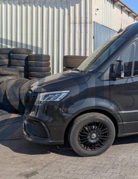 Photo Mercedes Benz Sprinter W907 W910 Full Body Kit Sport Front Bumper Tuning 2018-2025 (With Parking Sensor) | DL Auto Design