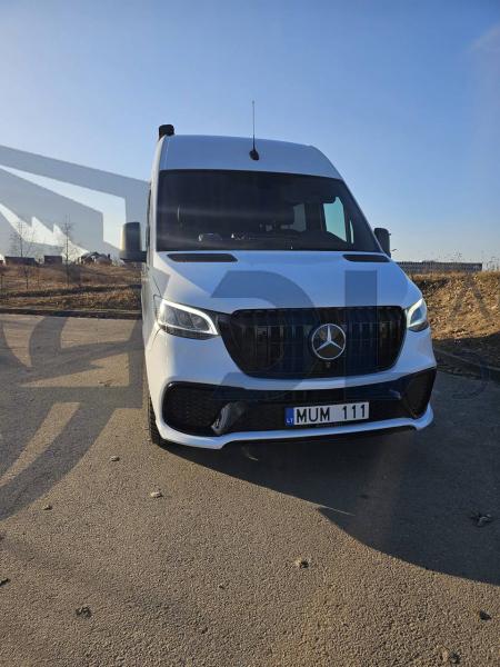 Photo Mercedes Benz Sprinter W907 W910 Full Body Kit Sport Front Bumper Tuning 2018-2025 (With Parking Sensor) | DL Auto Design