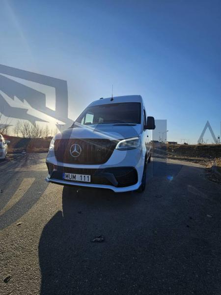 Photo Mercedes Benz Sprinter W907 W910 Full Body Kit Sport Front Bumper Tuning 2018-2025 (With Parking Sensor) | DL Auto Design