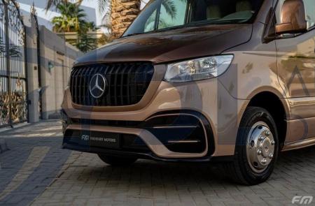 Photo Mercedes Benz Sprinter W907 W910 Full Body Kit Elegance Front Bumper Tuning 2018-2025 (With Parking Sensor) | DL Auto Design