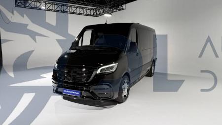 Photo Mercedes Benz Sprinter W907 W910 Full Body Kit Elegance Front Bumper Tuning 2018-2025 (With Parking Sensor) | DL Auto Design