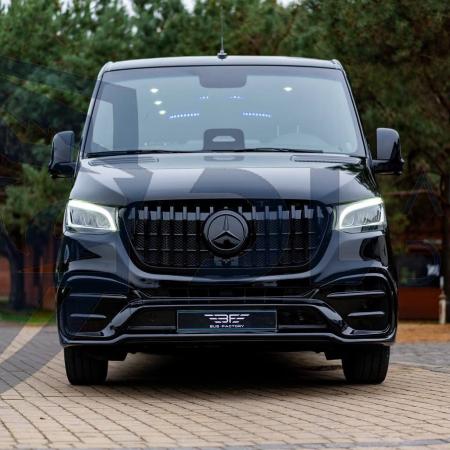 Photo Mercedes Benz Sprinter W907 W910 Full Body Kit Elegance Front Bumper Tuning 2018-2025 (With Parking Sensor) | DL Auto Design