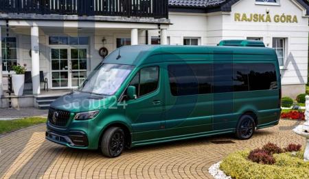 Photo Mercedes Benz Sprinter W907 W910 Full Body Kit Elegance Front Bumper Tuning 2018-2025 (With Parking Sensor) | DL Auto Design