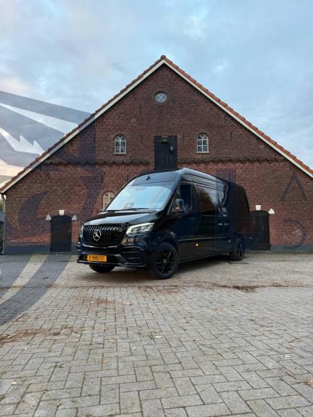 Photo Mercedes Benz Sprinter W907 W910 Full Body Kit Elegance Front Bumper Tuning 2018-2025 (With Parking Sensor) | DL Auto Design