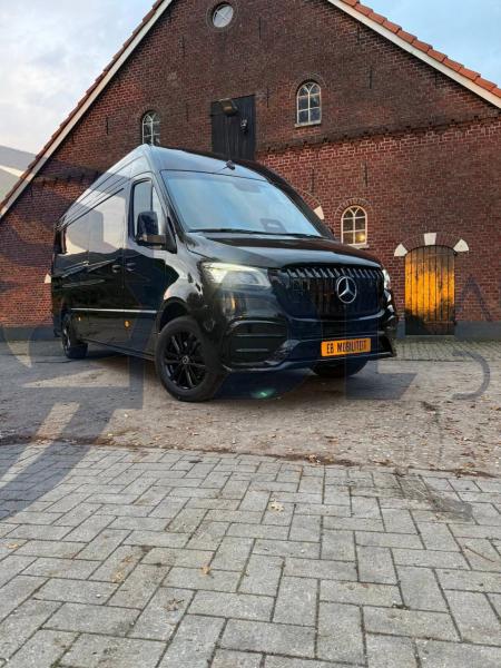 Photo Mercedes Benz Sprinter W907 W910 Full Body Kit Elegance Front Bumper Tuning 2018-2025 (With Parking Sensor) | DL Auto Design