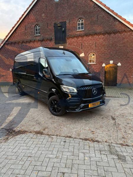 Photo Mercedes Benz Sprinter W907 W910 Full Body Kit Elegance Front Bumper Tuning 2018-2025 (With Parking Sensor) | DL Auto Design