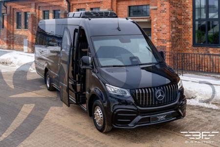 Photo Mercedes Benz Sprinter W907 W910 Full Body Kit Elegance Front Bumper Tuning 2018-2025 (With Parking Sensor) | DL Auto Design