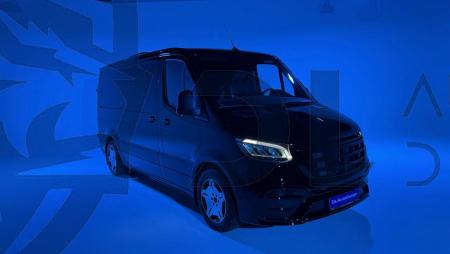 Photo Mercedes Benz Sprinter W907 W910 Full Body Kit Elegance Front Bumper Tuning 2018-2025 (With Parking Sensor) | DL Auto Design