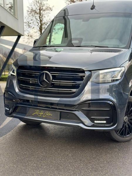 Photo Mercedes Benz Sprinter W907 W910 Full Body Kit Elegance Front Bumper Tuning 2018-2025 (With Parking Sensor) | DL Auto Design