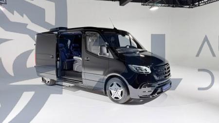 Photo Mercedes Benz Sprinter W907 W910 Full Body Kit Elegance Front Bumper Tuning 2018-2025 (With Parking Sensor) | DL Auto Design