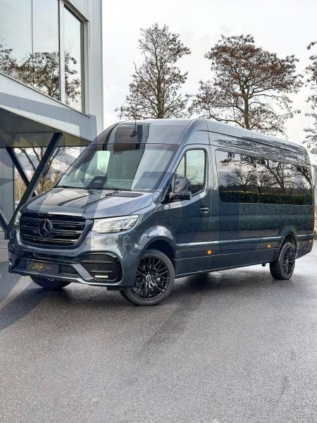 Photo Mercedes Benz Sprinter W907 W910 Full Body Kit Elegance Front Bumper Tuning 2018-2025 (With Parking Sensor) | DL Auto Design