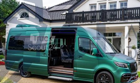 Photo Mercedes Benz Sprinter W907 W910 Full Body Kit Elegance Front Bumper Tuning 2018-2025 (With Parking Sensor) | DL Auto Design