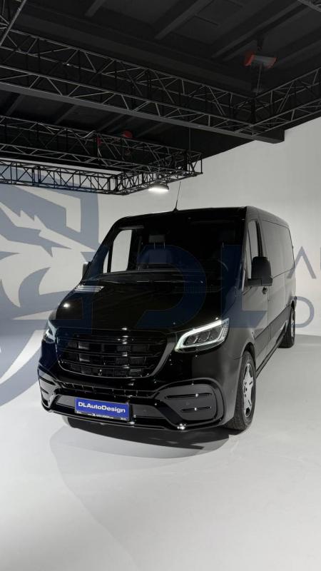 Photo Mercedes Benz Sprinter W907 W910 Full Body Kit Elegance Front Bumper Tuning 2018-2025 (With Parking Sensor) | DL Auto Design