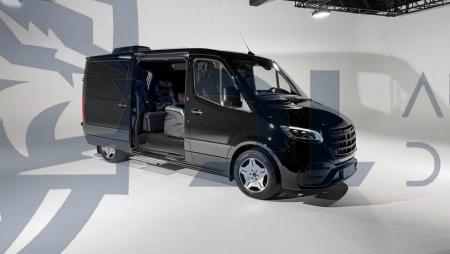 Photo Mercedes Benz Sprinter W907 W910 Full Body Kit Elegance Front Bumper Tuning 2018-2025 (With Parking Sensor) | DL Auto Design