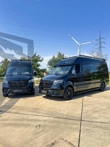 Photo Mercedes Benz Sprinter W907 W910 Full Body Kit Gt Radiator Front Grill Tuning 2018-2025 | DL Auto Design
