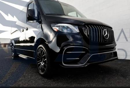 Photo Mercedes Benz Sprinter W907 W910 Full Body Kit Gt Radiator Front Grill Tuning 2018-2025 | DL Auto Design