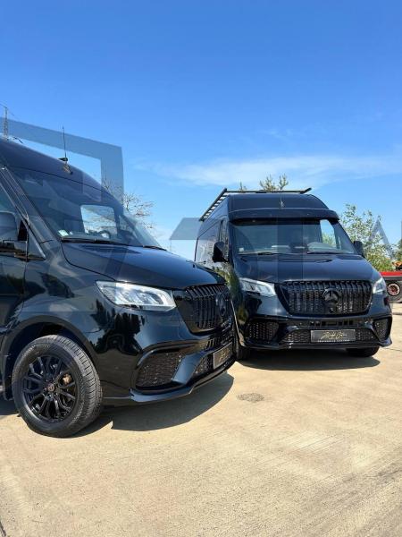 Photo Mercedes Benz Sprinter W907 W910 Full Body Kit Gt Radiator Front Grill Tuning 2018-2025 | DL Auto Design