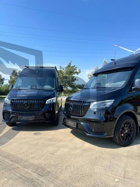 Photo Mercedes Benz Sprinter W907 W910 Full Body Kit Gt Radiator Front Grill Tuning 2018-2025 | DL Auto Design