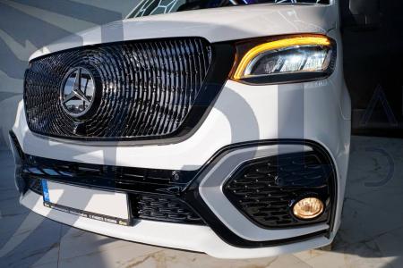 Photo Mercedes Benz Sprinter W907 W910 Full Body Kit Facelift Front Bumper Tuning 2018-2025 (With Parking Sensor) | DL Auto Design