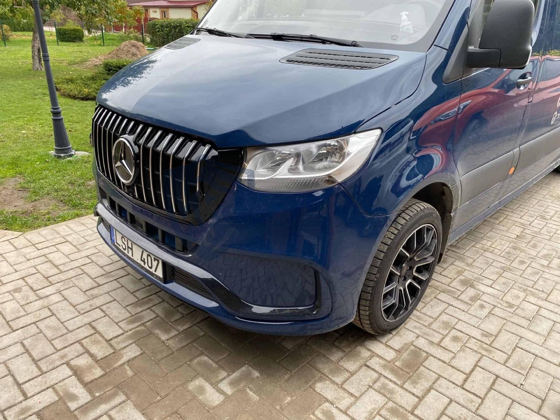 thumbnail image 2 of Front Hood Deflector Guard For Sprinter W907 2019- Bug Shield Bonnet 2 of 13