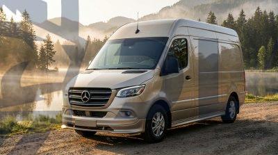 Mercedes Sprinter Front Lip Spoiler: ABS and Gloss Black Options